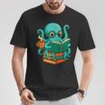 Octopus Reading Book Reading Bookworm Reader T-Shirt Unique Gifts