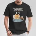 Orange Cat Reading Book 67 Six Seven Meme T-Shirt Unique Gifts