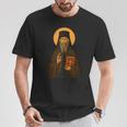 Orthodox Icon Of Seraphim Rose Holding The Holy Book T-Shirt Unique Gifts