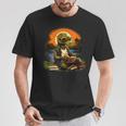 Outdoors Alligator Reading Book T-Shirt Unique Gifts