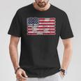 Patriotic Book Flag Reading American Flag Books Teacher T-Shirt Unique Gifts