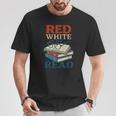Patriotic Red & Read 4th Of July Book Lover Librarian T-Shirt Unique Gifts