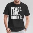 Peace Love Read Books Book Lover n Girls Reading Teacher T-Shirt Unique Gifts Peace Love Read Books Book Lover n Girls Reading Teacher T-Shirt Unique Gifts
