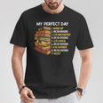 My Perfect Day Wake Up Read Books Funny Book Lover Tee T-Shirt Unique Gifts