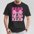 Pink Leopard Read Coquette Bow Girls Retro Groovy Reading T-Shirt Unique Gifts Pink Leopard Read Coquette Bow Girls Retro Groovy Reading T-Shirt Unique Gifts