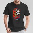 Pow Goal Comic Book Pop Art Brick Wall Smash Soccer T-Shirt Unique Gifts