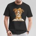 Puppy Open Book Reading Dog Lover Graphic Portrait Round T-Shirt Unique Gifts Puppy Open Book Reading Dog Lover Graphic Portrait Round T-Shirt Unique Gifts