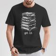 Quirky Book Nerd Get Lit Humor Bookworm Classic Distressed T-Shirt Unique Gifts