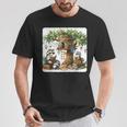 Raccoon Family Reading Around Treetop Home Books Adventure T-Shirt Unique Gifts