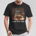 Raccoon I Live Here Now Book Lover Racoon Reading Book T-Shirt Unique Gifts