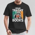 Raccoon Smutty Book Lover Spicy Romance Novels Women's T-Shirt Unique Gifts