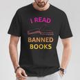 I Read Banned Books Pink-Yellow Literature Activist T-Shirt Unique Gifts