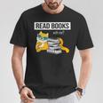 Read Books With Me Cat Lover Book Lover Librarian Reading T-Shirt Unique Gifts