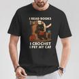 Read Books Crochet & Pet Lazy Cat Coffee T-Shirt Unique Gifts