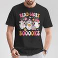 Read More Books Ghosts Reading Book Teacher Halloween T-Shirt Unique Gifts