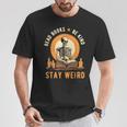 Read Books Be Kind Stay Weird Skeleton Reading Goth Bookish T-Shirt Unique Gifts