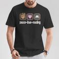 Read Books Leopard Print Women Girls Kids Peace Love Reading T-Shirt Unique Gifts