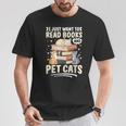 Read Books And Pet Cats Cat Lover Women Girls Kids T-Shirt Unique Gifts