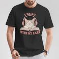 I Read With My Ears Lover Cat Audiobook Reader Book T-Shirt Unique Gifts