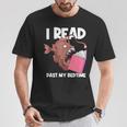 I Read Past My Bed Time Librarian Book Reading Anglerfish T-Shirt Unique Gifts