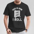 Reader Librarian Library This Is How I Roll Book Cart Meme T-Shirt Unique Gifts