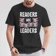 Readers Are Leaders Book Lover Librarian Sayings Quotes T-Shirt Unique Gifts