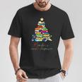 Reading Around The Christmas Tree Books Family Readers Xmas T-Shirt Unique Gifts