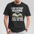 Reading Art For Men Women Reading Book Lover Bookworm Small T-Shirt Unique Gifts