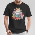 Reading Books Booklover Hamster And Watercolor Books T-Shirt Unique Gifts