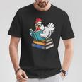 Reading Chicken Bookworm Cute Chicken With Glasses Books T-Shirt Unique Gifts