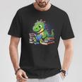 Reading Dinosaur Book Lover Cute Dino Reading T-Shirt Unique Gifts