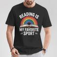 Reading Is My Favorite Sport Book Lover Saying Rainbow T-Shirt Unique Gifts Reading Is My Favorite Sport Book Lover Saying Rainbow T-Shirt Unique Gifts