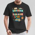 Reading Is My Favorite Sport Colorful Books Readers Teachers T-Shirt Unique Gifts Reading Is My Favorite Sport Colorful Books Readers Teachers T-Shirt Unique Gifts
