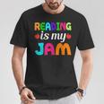 Reading Is My Jam Bookworm Books Teacher Bibliophile Men Women Kids T-Shirt Unique Gifts