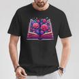 Reading Lover Librarian Book Lovers Flowers English Roses T-Shirt Unique Gifts