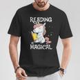 Reading Is Magical Book Lover Unicorn English Teacher Girls T-Shirt Unique Gifts