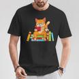 Reading For Men Women Books Cat Reading Lover T-Shirt Unique Gifts
