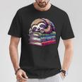Reading Muffler Sloth On Stack Of Books T-Shirt Unique Gifts Reading Muffler Sloth On Stack Of Books T-Shirt Unique Gifts