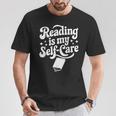 Reading Is My Self-Care Cozy Book Lover Tee T-Shirt Unique Gifts