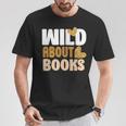 Reading Teacher Book Reader Student Leopard Wild About Books For Men Women T-Shirt Unique Gifts