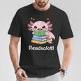 Readsalotl Axolotl Book Reading T-Shirt Unique Gifts