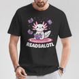 Readsalotl Axolotl Kawaii Anime Book Lover Reading T-Shirt Unique Gifts