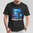 Readsolotl Blue Kawaii Axolotl Book Lover Reading T-Shirt Unique Gifts Readsolotl Blue Kawaii Axolotl Book Lover Reading T-Shirt Unique Gifts