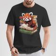 Red Panda Reading Book Animal Bookworm T-Shirt Unique Gifts Red Panda Reading Book Animal Bookworm T-Shirt Unique Gifts