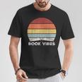 Retro Book Vibes Rainbow For Reading Lovers Vintage T-Shirt Unique Gifts Retro Book Vibes Rainbow For Reading Lovers Vintage T-Shirt Unique Gifts