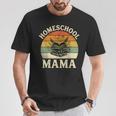 Retro Floral Homeschool Mama Wildflower Book Stack Aesthetic T-Shirt Unique Gifts