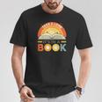 Retro Open Book Rainbow Reading Graphic T-Shirt Unique Gifts