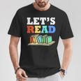 Retro Reading Teacher Book Lover Let's Read T-Shirt Unique Gifts