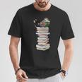 Robin Owl Bird Birds With Books Birdlover Animal T-Shirt Unique Gifts Robin Owl Bird Birds With Books Birdlover Animal T-Shirt Unique Gifts