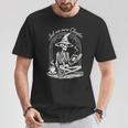 Skeleton Reading Book Club Just One More Chapter Crew T-Shirt Unique Gifts